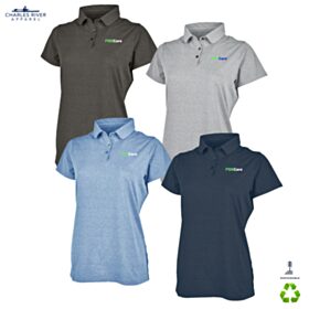 CR Ladies' Heathered Eco-Logic Stretch Polo. 2318 - DF/LC