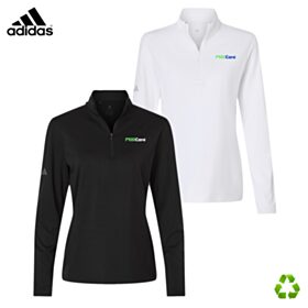 Adidas Ladies' Textured Stripe 1/4-Zip Pullover. A709 - DF/LC