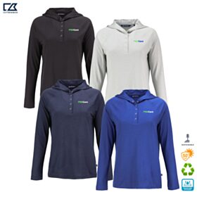 C&B Ladies' Coastline Eco Recycled Hooded Shirt. LCK00184 - DF/LC