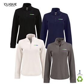 Clique Ladies' Haven Recycled 1/4-Zip Sweatshirt. LQK00092