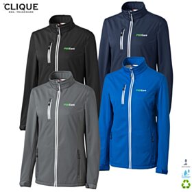 Clique Ladies' Telemark Recycled Stretch Softshell Jacket. LQO00041