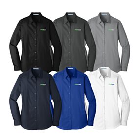Ladies' Long Sleeve Carefree Poplin Shirt. LW100