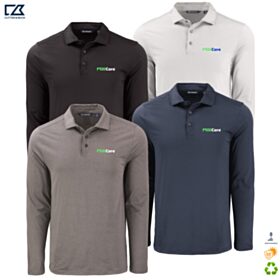 C&B Men's Coastline Recycled Long Sleeve Polo. MCK01335 - DF/LC