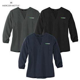 Mercer+Mettle Ladies' Stretch Crepe 3/4-Sleeve Blouse. MM2011