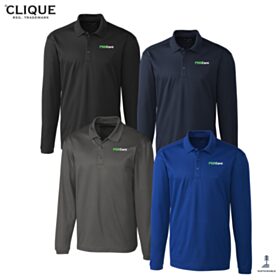 Clique Men's Spin Performance Pique Long Sleeve Polo. MQK00077 - DF/LC