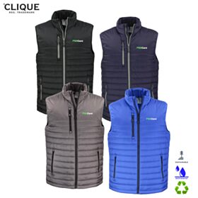 Clique Men's Valhalla Recycled Insulated Puffer Full-Zip Vest. MQO00082