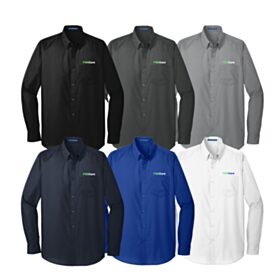 Men's Long Sleeve Carefree Poplin Shirt. W100