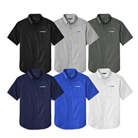 Men's Short Sleeve SuperPro React Twill Shirt. W809