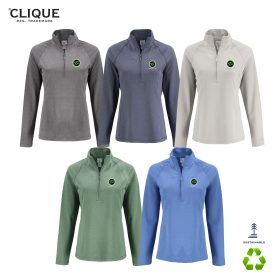 Clique Ladies' Dash Recycled 1/4-Zip Sweatshirt. LQK00093 - DF/LC