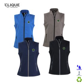 Clique Ladies' Tempo Stretch Full-Zip Softshell Vest. LQO00069