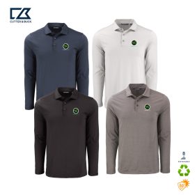 C&B Men's Coastline Recycled Long Sleeve Polo. MCK01335 - DF/LC