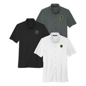 MERCER+METTLE&trade; Men's Stretch Pique Full-Button Polo. MM1006