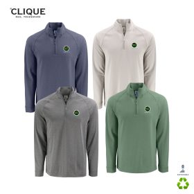 Clique Men's Dash Recycled 1/4-Zip . MQK00120 -DF/LC