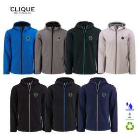 Clique Mens Tempo Stretch Full-Zip Softshell Hooded Jacket. MQO00086