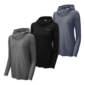 Ladies' Tri-Blend Wicking Long Sleeve Hoodie. LST406