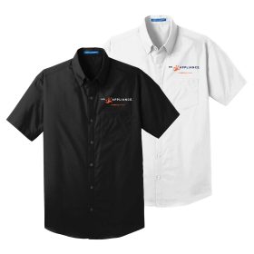 Men's Short Sleeve Carefree Poplin Shirt. W101
