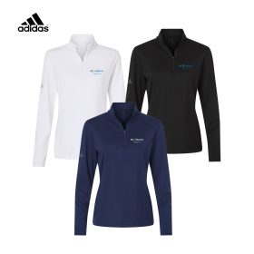 Adidas Ladies' Textured Stripe 1/4-Zip Pullover. A709 -DF/LC