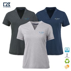 C&B Ladies' Forge Recycled Four-Way Stretch Heathered Blade Top. LCK00153 - DF/LC