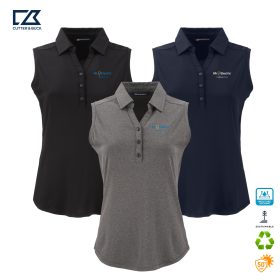 C&B Ladies' Forge Recycled Four-Way Stretch Sleeveless Polo. LCK00197 - DF/LC