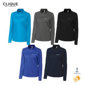 Clique Ladies' Spin Eco Performance 1/2-Zip Pullover. LQK00085 -DF/LC