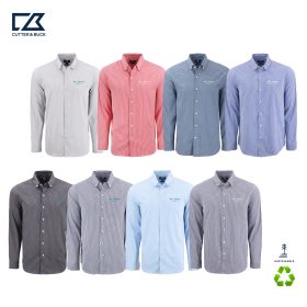 C&B Men's Skyline Recycled Gingham Long Sleeve Dress Shirt. MCW00236