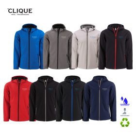 Clique Mens Tempo Stretch Full-Zip Softshell Hooded Jacket. MQO00086