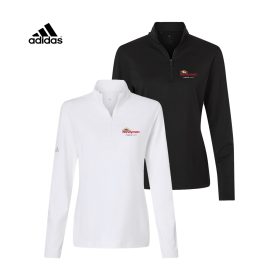 Adidas Ladies' Textured Stripe 1/4-Zip Pullover. A709 -DF/LC