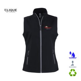 Clique Ladies' Tempo Stretch Full-Zip Softshell Vest. LQO00069
