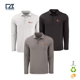 C&B Men's Coastline Recycled Long Sleeve Polo. MCK01335 - DF/LC