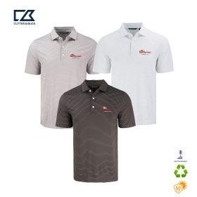 C&B Men's Forge Stripe Stretch Recycled Polo. MCK01346 -DF/LC