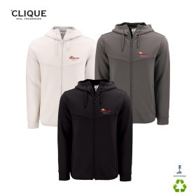 Clique Mens Haven Recycled Full-Zip Hoodie. MQK00118