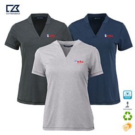 C&B Ladies' Forge Recycled Four-Way Stretch Heathered Blade Top. LCK00153 - DF/LC