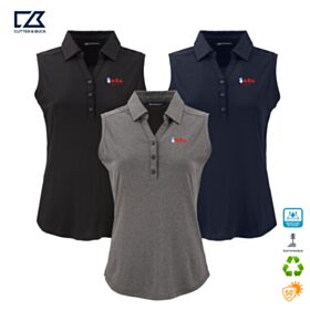 C&B Ladies' Forge Recycled Four-Way Stretch Sleeveless Polo. LCK00197 - DF/LC