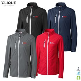 Clique Ladies' Telemark Recycled Stretch Softshell Jacket. LQO00041