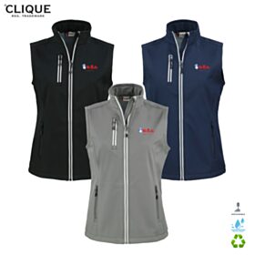 Clique Ladies' Telemark Recycled Stretch Softshell Vest. LQO00062