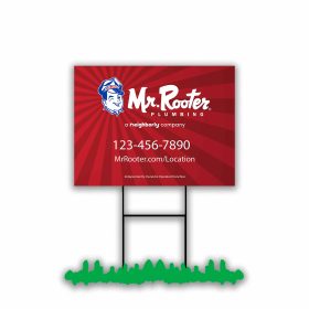 18x24 Double Sided Lawn Signs w/ Stakes. LS