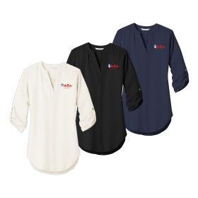  Ladies' 3/4-Sleeve Tunic Blouse. LW701