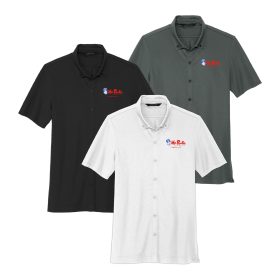 MERCER+METTLE&trade; Stretch Pique Full-Button Polo MM1006