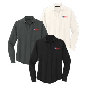 MERCER+METTLE&trade; Women's Stretch Crepe Long Sleeve Camp MM2013