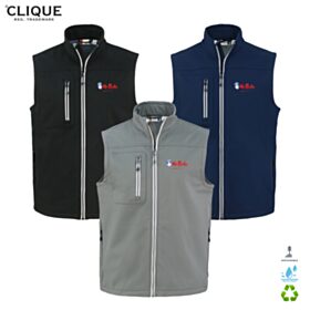 Clique Men's Telemark Recycled Stretch Softshell Vest. MQO00076