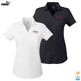 ART-Puma Ladies' Cloudspun Free V-neck Polo. 597695