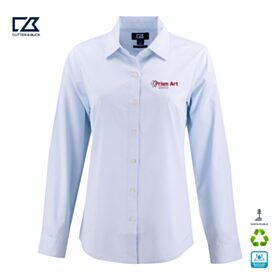 ART-C&B Ladies' Skyline Recycled Pinstripe Long Sleeve Dress Shirt. LCW00021