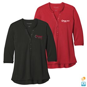 ART-Ladies' UV Choice Pique Henley. LK750