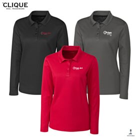 ART-Clique Ladies' Spin Performance Pique Long Sleeve Polo. LQK00066 - DF/LC