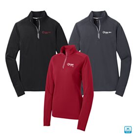 ART-Ladies' Sport-Wick Textured 1/4-Zip Pullover. LST860