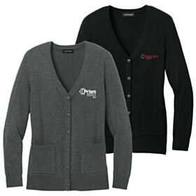 ART-Ladies' Easy Care Button-Up Cardigan Sweater. LSW4150