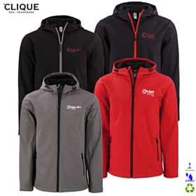 ART-Clique Men's Tempo Stretch Full-Zip Softshell Hooded Jacket. MQO00086