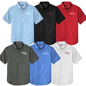 ART-Men's Short Sleeve SuperPro React Twill Shirt. W809