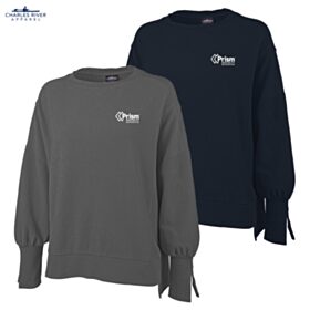 CR Ladies' Camden Spliced Crew Neck Sweatshirt. 5523