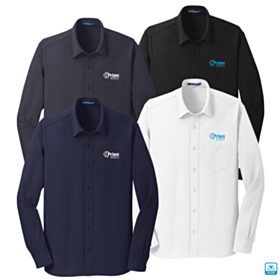 Men's Long Sleeve Dimension Knit Dress Shirt. K570